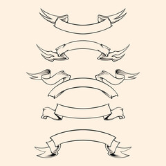 Silhouette ribbon design vector illustration