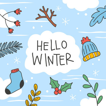 Hello Winter Background 2