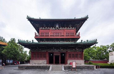The landscape of Longxing Temple in the ancient city of Zhengding, Hebei Province