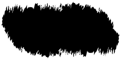 Grunge badge brush, hand drawn black sticker isolated design element-01