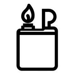 Simple black Lighter Icon