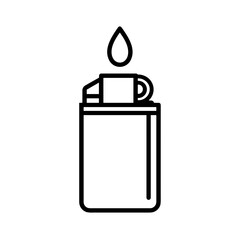 Simple black Lighter Icon