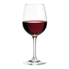 Naklejka premium A single glass of rich red wine against a transparent background