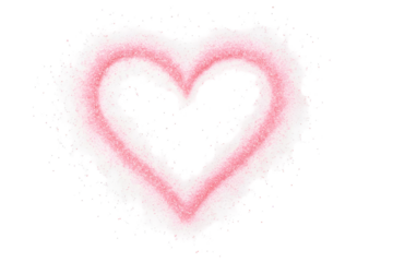 pink heart on white background