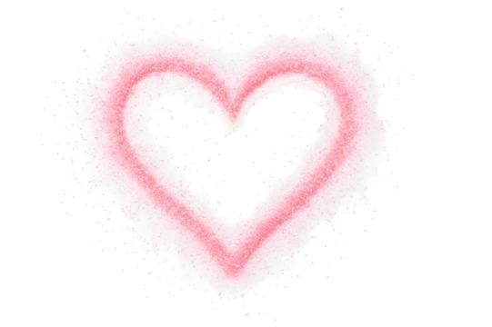 pink heart on white background