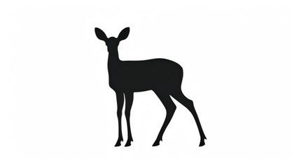 Obraz premium Deer silhouette illustration
