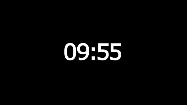 10 Minutes Countdown Timer animation .10 minutes Stopwatch and timer clock icon animation .