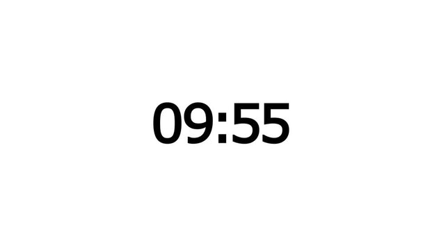 10 Minutes Countdown Timer animation .10 minutes Stopwatch and timer clock icon animation .