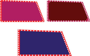 Colorful Rectangular Shapes with Light Borders for Advertising or Display Purposes vector design