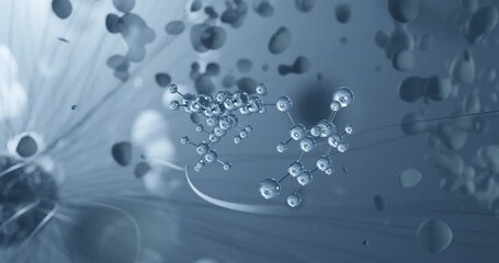 Crizotinib rotating molecular 3d structure ball-and-stick model, looped video kinase inhibitor
