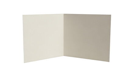 Blank greeting card isolated on transparent background, ready for customization