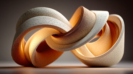 intricate wooden sculpture close-up, gray and brown tones, abstract background, textured surface, elegant design, suitable for website banner, social media header, art presentation