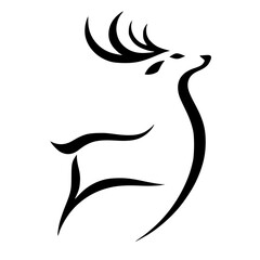 Simple deer logo silhouette