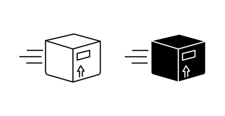 Package in Transit Icon, Delivery Shipping Parcel Tracking Vector for Logistics and Courier Services