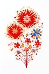 Fireworks embroidery fireworks pattern.