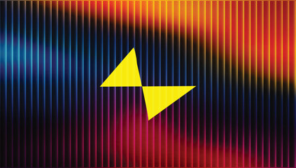 Bold Navy Circular Geometry Interacting With Emerald Vertical Patterns and a Soft Gradient Center for Futuristic Depth