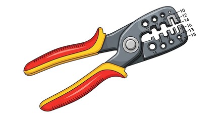 Obraz premium Crimping Tool for Electrical Wire Terminals.