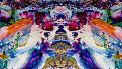 Fototapeta premium Abstract art background . Hand painting artwork on canvas .