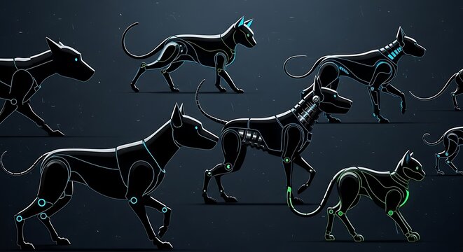 Futuristic Cybernetic Dogs - A Glimpse into Tomorrows Canine Companions.