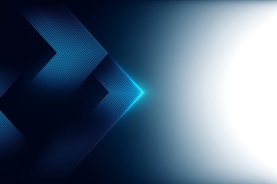 Neon Blue Arrow Abstract Gradient Background