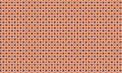 Vibrant Seamless Repeating Geometric Star Pattern in Warm Yellow, Orange, and Dark Blue Tones