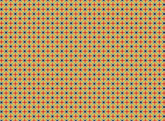 Small Scale Geometric Seamless Pattern with Checkerboard Grid and Floral Motifs in Earthy Brown and Grey Tones