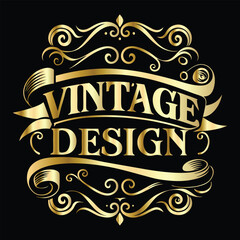 Vector golden frame. Elegant element for design in Eastern style, place for text. Floral golden border. Lace illustration for invitations and greeting cards.
Vintage gold frame on black background. 