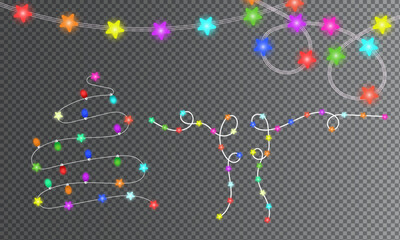 Colorful Festive String Lights Collection for Holiday Decorations