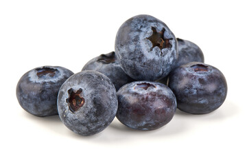 Pile of Fresh Blueberries, isolated on white background