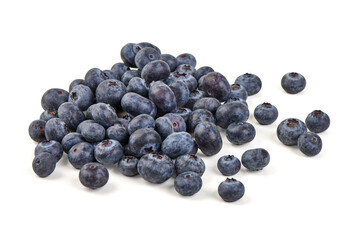 Pile of Fresh Blueberries, isolated on white background