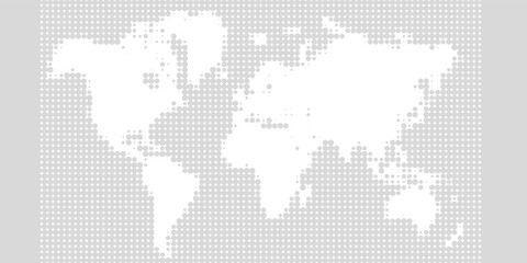 Naklejka premium World map vector, isolated on white background. Flat Earth, gray map template for web site pattern, anual report, inphographics. vector