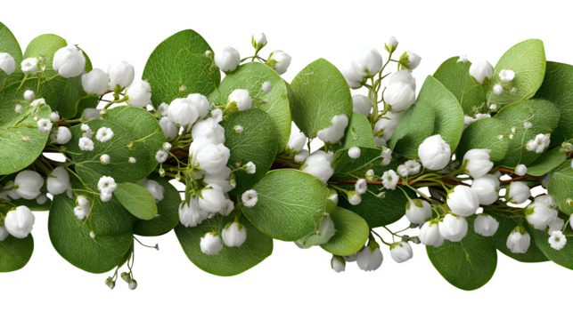 Floral Garland Arrangement isolated on transparent background