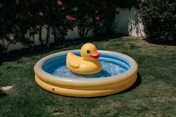  duck  in the pool