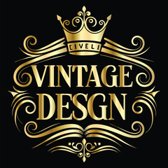 Vector golden frame. Elegant element for design in Eastern style, place for text. Floral golden border. Lace illustration for invitations and greeting cards.
Vintage gold frame on black background. 