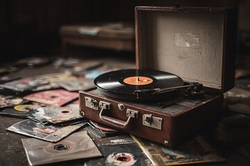 old vinyl record player