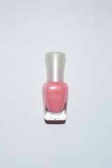 nail polish on a red background