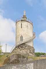 Monument to the Sacred Heart of Jesus, statue of Jesus on a tower on Guadalupe hill, Braga, Portuga