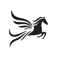 minimalist unicorn logo with white background