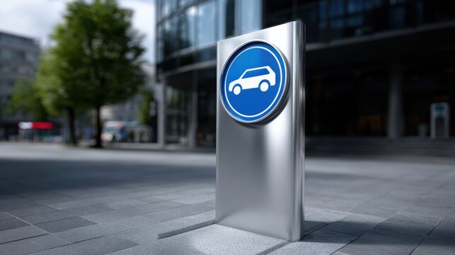 Car Sharing Sign Stock Photo - Mobility & Urban Transportation