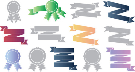 Set of Gradient Ribbons for Your Creative Design Journey