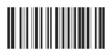 Barcode realistic icon design in black vector style,