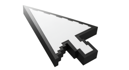 Pixelated Computer Mouse Cursor Arrow pointer