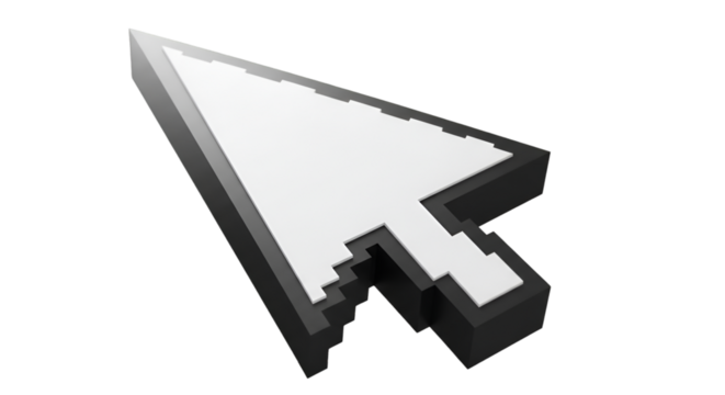 Pixelated Computer Mouse Cursor Arrow pointer