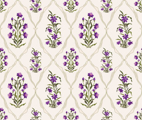 Vector Hand drawn colourful geometric flowers Motifs African boho paisley, seamless patterns with floral for fabric Ethnic Indian Pattern, textiles, clothing, wrapping paper, backdrop, banner.
