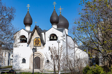 Russia. Moscow. The Church of the Intercession in the Marfo-Mariinsky Monastery.