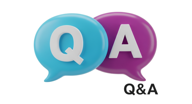 Q and A Speech Bubbles QandA question