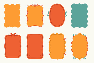 Fun colorful retro frames for creative design projects, perfect for social media graphics, playful invitations and more!