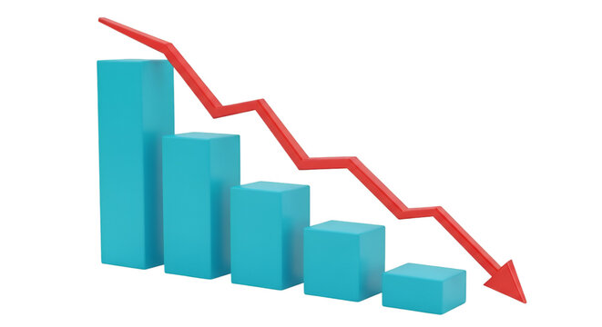 Red Arrow Graph Declining Downward chart decline - Powered by Adobe