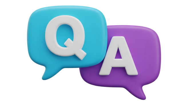 Q and A Speech Bubbles whisk image
