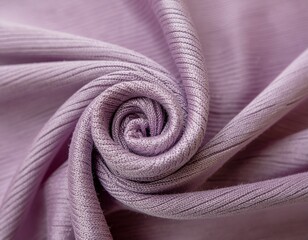 Close-up of a light purple fabric with a spiral pattern.